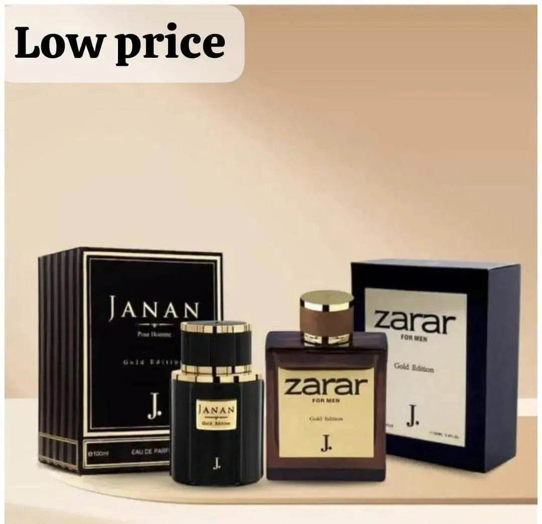 Janan Zarar Luxury Floral Oil Perfume Set (100ml) - Unisex Concentrated Fragrance | Elegant Gift Box Edition